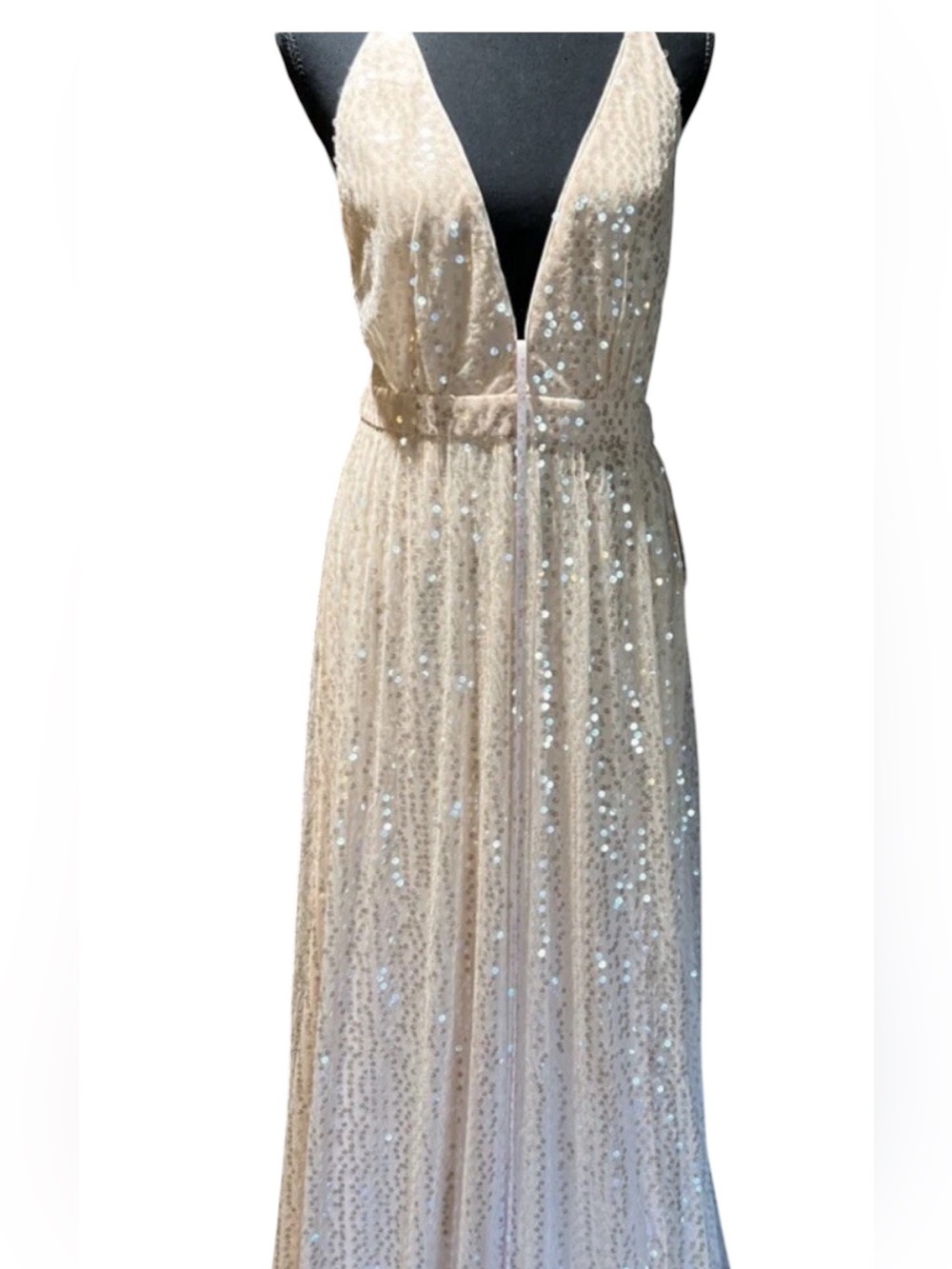 NWT❤️🔥Lulus Jane Ann Blush Pink Sequin Maxi Dress Size Large - Picture 3 of 11